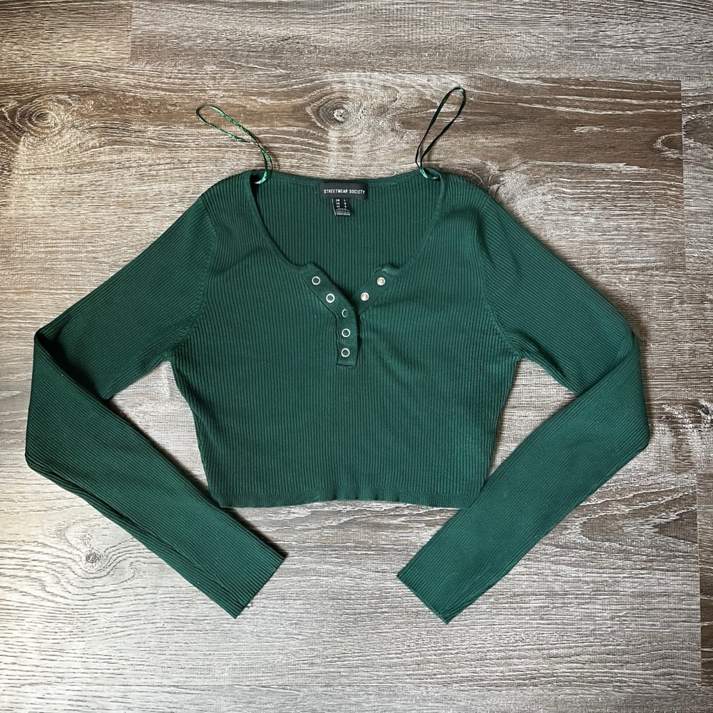 Crop Long Sleeve Top